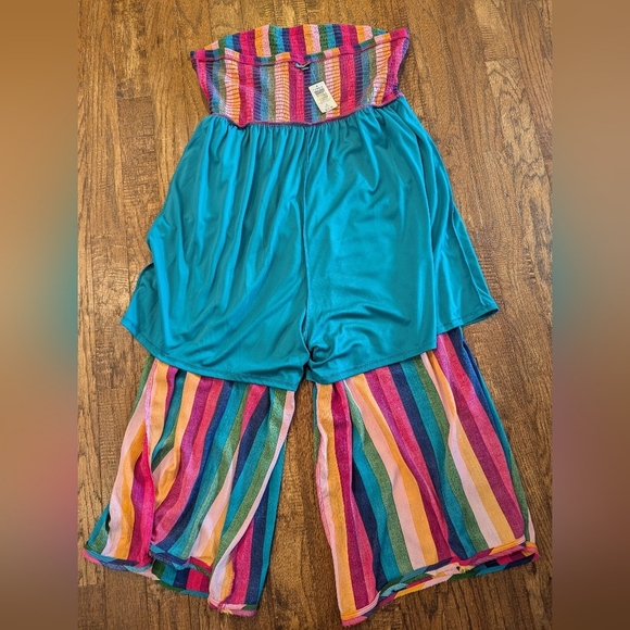 NWT Torrid Washable Gauze Drape Leg Cover-Up Jumpsuit plus size 3x - Picture 7 of 13